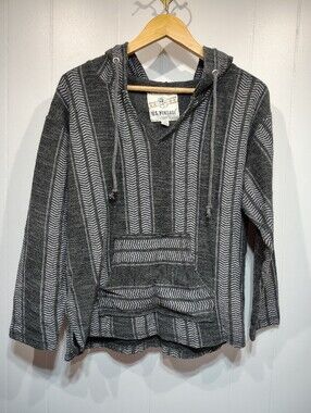 US Vintage Baja Hoodie Gray Size Medium